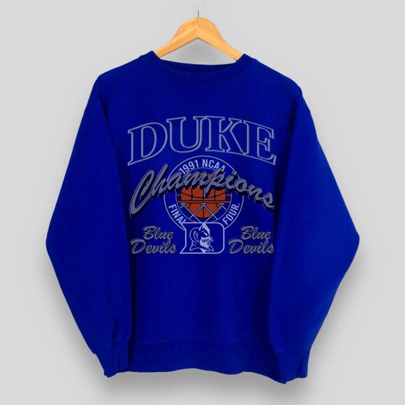 Vintage Duke Blue Devils Final Four Champs 1991 NCAA Sweater, Duke Blue Devils - Picture 1 of 2